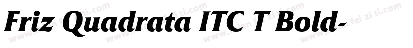 Friz Quadrata ITC T Bold字体转换